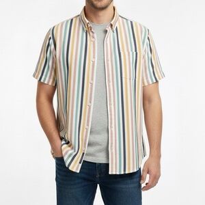 Colorful Striped Men's Shirt